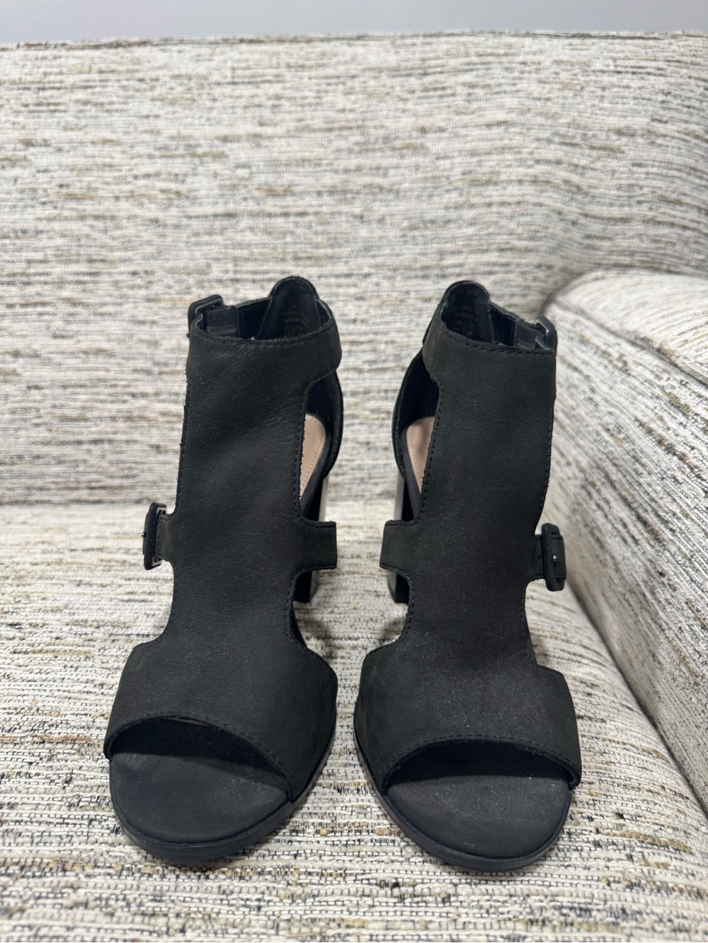 Aldo Black Open-Toe Buckle Sandals